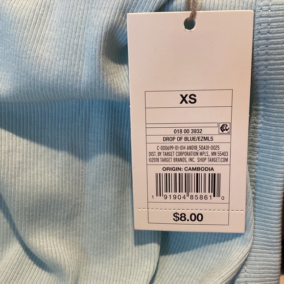 NWT A New Day Blue Ribbed Tank - XS - Picture 2 of 2